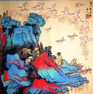 Contemporary Artwork by Yang Xiyuan - A Poetic Painting of Tang Dynasty