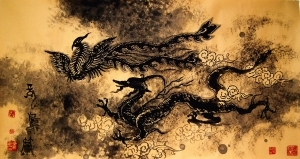 Contemporary Artwork by Yang Xiyuan - Dragon and Phoenix