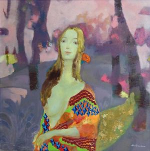 Contemporary Artwork by Chen Mutian - If I Smile As Bright As The Sea of Flowers Behind
