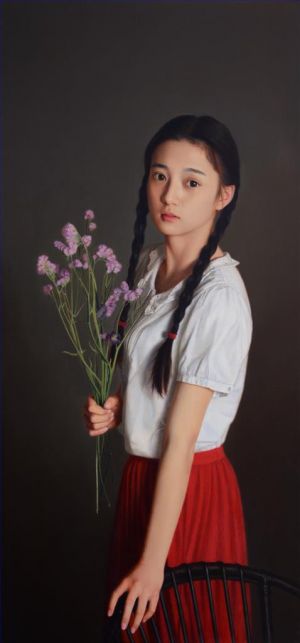 17 Years Old At That Time - Contemporary Oil Painting Art