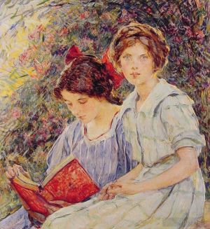 Artist Robert Lewis Reid's Work - Two Girls Reading