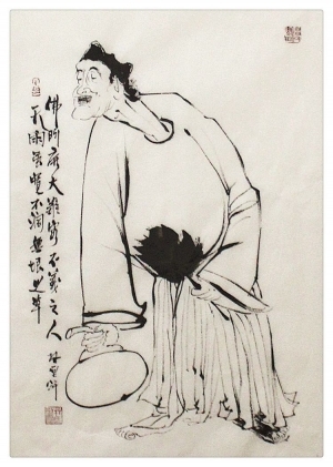 Contemporary Artwork by Lin Xinghu - Jigong, A Living Buddhas