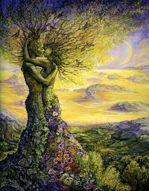 Contemporary Oil Painting - natures embrace  