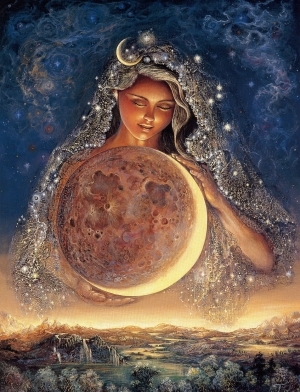 Contemporary Oil Painting - goddesses moon 