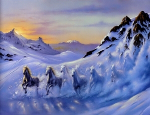 Contemporary Oil Painting - Avalanche neddy 