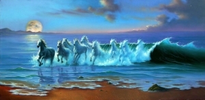 Contemporary Artwork by Jim Warren - horse of waves 