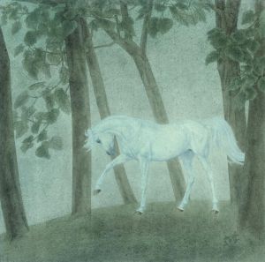Contemporary Artwork by Wei Wei - Horse Traditional Chinese Painting Fine Brushwork 2